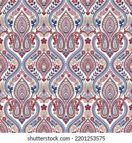 seamless paisley pattern on white background