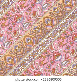 seamless paisley pattern on white background