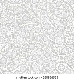 seamless paisley pattern on white background