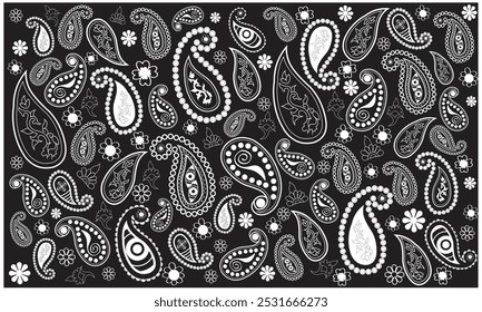 Seamless paisley pattern ornament Bandana Print.