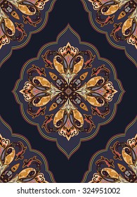 Seamless paisley pattern. Ornamental background for wallpaper, wrapping, package, textile, fabric, cards, web
