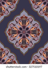 Seamless paisley pattern. Ornamental background for wallpaper, wrapping, package, textile, fabric, cards, web