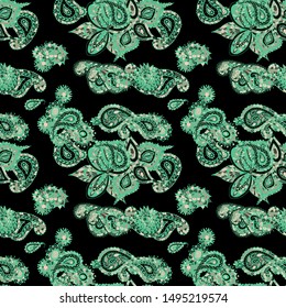 Seamless Paisley Pattern. Retro Turkish Rapport.