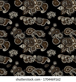 Seamless Paisley Pattern. Trendy Indian Rapport.
