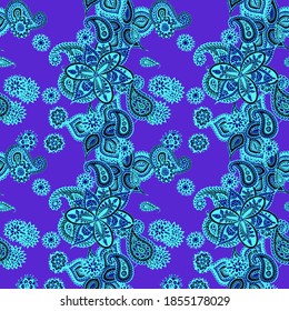 Seamless Paisley Pattern. Trendy Philippine