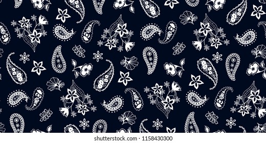 Seamless Paisley Pattern in Vector