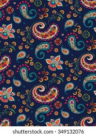 Seamless Paisley Pattern in Vector