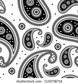 Seamless paisley pattern. Vector illustration.