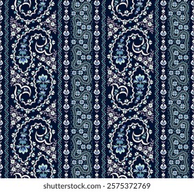 seamless paisley striped pattern with trend colors on black  for bed linen ,textiles, fabrics, greeting cards and scrapbooking,shawl