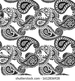 Seamless Paisley Texture. Feminine Turkish