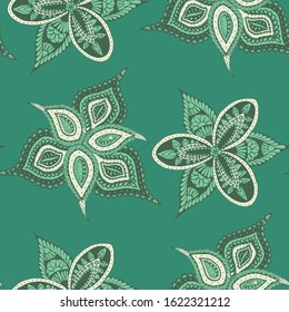 Seamless Paisley Texture. Retro Indian Rapport.