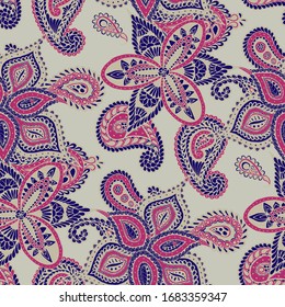 Seamless Paisley Texture. Retro Philippine