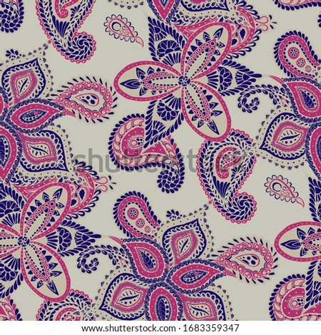 Seamless Paisley Texture. Retro Philippine