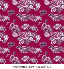Seamless Paisley Texture. Vintage Asian Rapport.