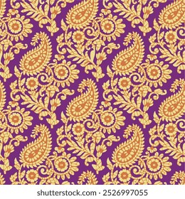 Seamless paisley vector all over pattern