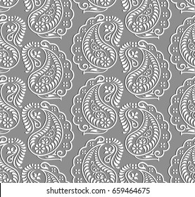 Seamless paisley vector background