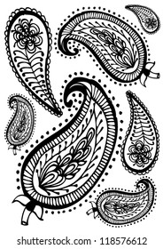 seamless paisley vector/illustration