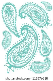 seamless paisley vector/illustration