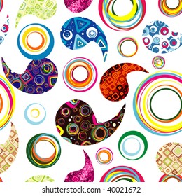 Seamless paisley wallpaper.