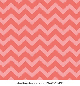 Seamless Pale Coral Zig Zag Lines Two-Tone Vector Pattern