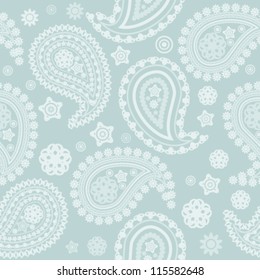 Seamless pale paisley texture