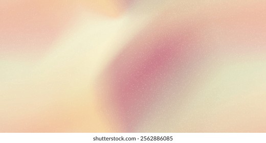 Seamless pale vintage beige and pink neutral bg with overlay noise texture. Ombre retro wallpaper. Gradient mesh vector illustration