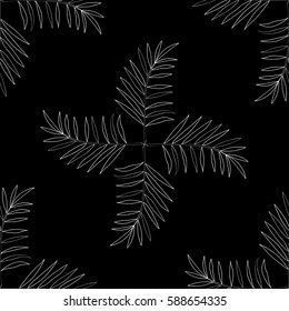 Seamless palm branch pattern, mandala, wrapping, wallpaper
