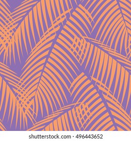 Seamless palm leaves pattern