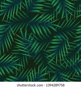 Seamless palm leaves pattern design