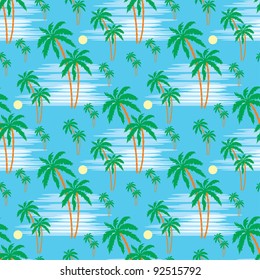 Seamless palm pattern. vector