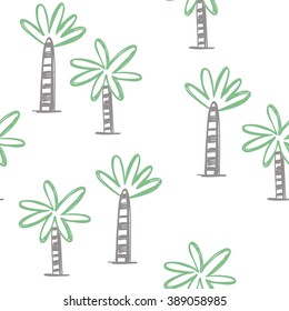 seamless Palm trees pattern 