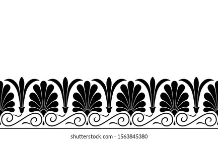 Seamless palmetto pattern background illustration
