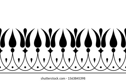 Seamless palmetto pattern background illustration
