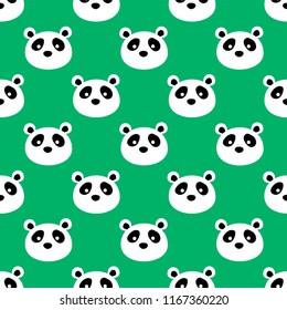 Seamless Panda bear pattern, background, texture Vector illustration.
