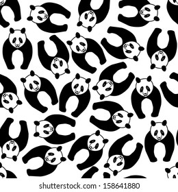 seamless panda pattern