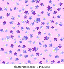 seamless pansy background, vector illustration, eps 10