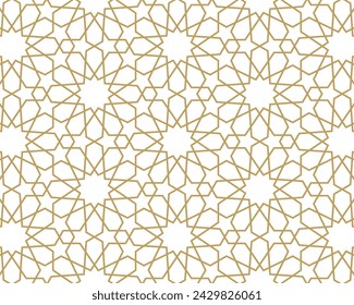 Seamless paper pattern in arabesque mosaic Islamic art ornament