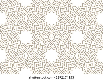 Seamless paper pattern in authentic arabian style. Vector illustration