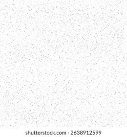 Seamless paper pattern with black speckles and fibers on a white background. Vintage recycled texture ideal for organic packaging, craft projects, or stationery. Drag to swatches panel to use