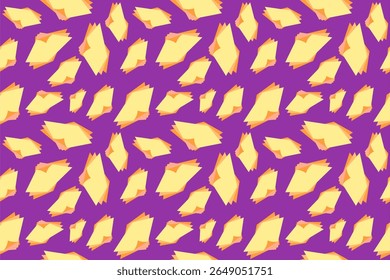 Seamless paper sheet pattern with quirky abstract repeat, colorful playful background, scattered pages for education, study habit, learning stress, academic deadline and modern school themes.