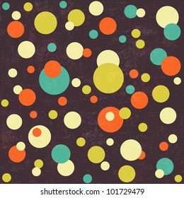 Seamless paper textured polka dots pattern