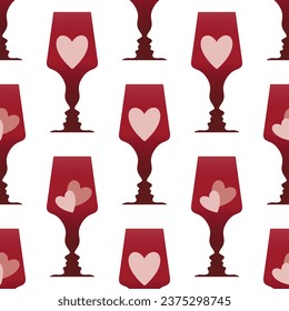 seamless paper with wine glass. vector