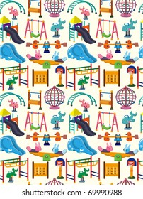 seamless park playground pattern