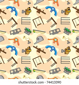 seamless park playground pattern