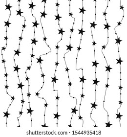 Seamless party background with magic star. Vector illustretion for pillow, web, poster, t-shirt.