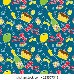 seamless party pattern, vector illustration