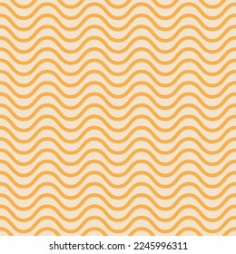 Seamless Pasta vector pattern. Italian Spaghetti noodle hand painted background. Doodle cartoon abstract yellow food ornament. Ramen, macaroni, penne meal.
