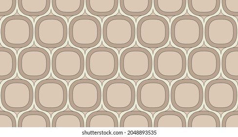 Seamless pastel 60s style pattern. Wrapping paper pattern. Template for fabric. Background for cards. Geometric textile design. Fashionable color combinations. Backdrop. Wallpapers. Tiles. Vector
