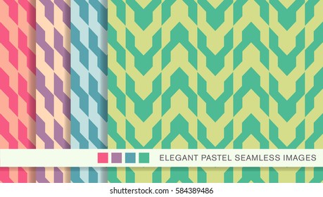 seamless pastel background set arrow geometry