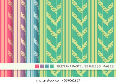 Seamless pastel background set primitive check arrow line